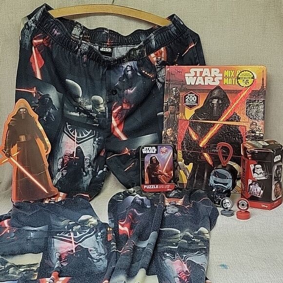 Star Wars Mix and Match book, Battle Matching game, 50pc puzzle, men's lounger M - Picture 1 of 14